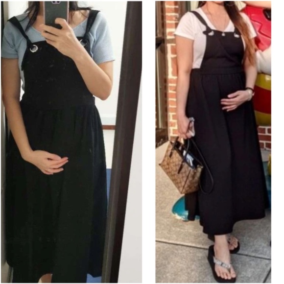 Classic Black Tie Strap Midi Dress - Picture 1 of 6